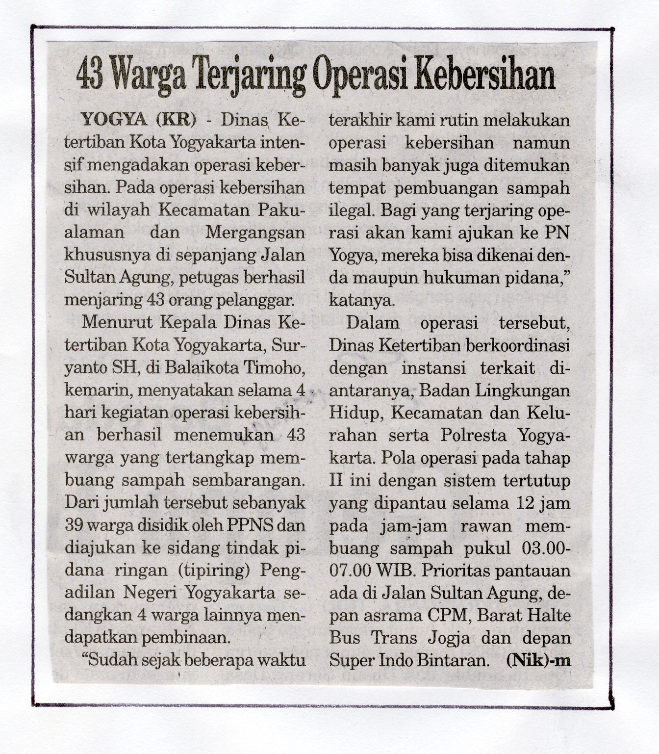 Kliping jogja terbaru