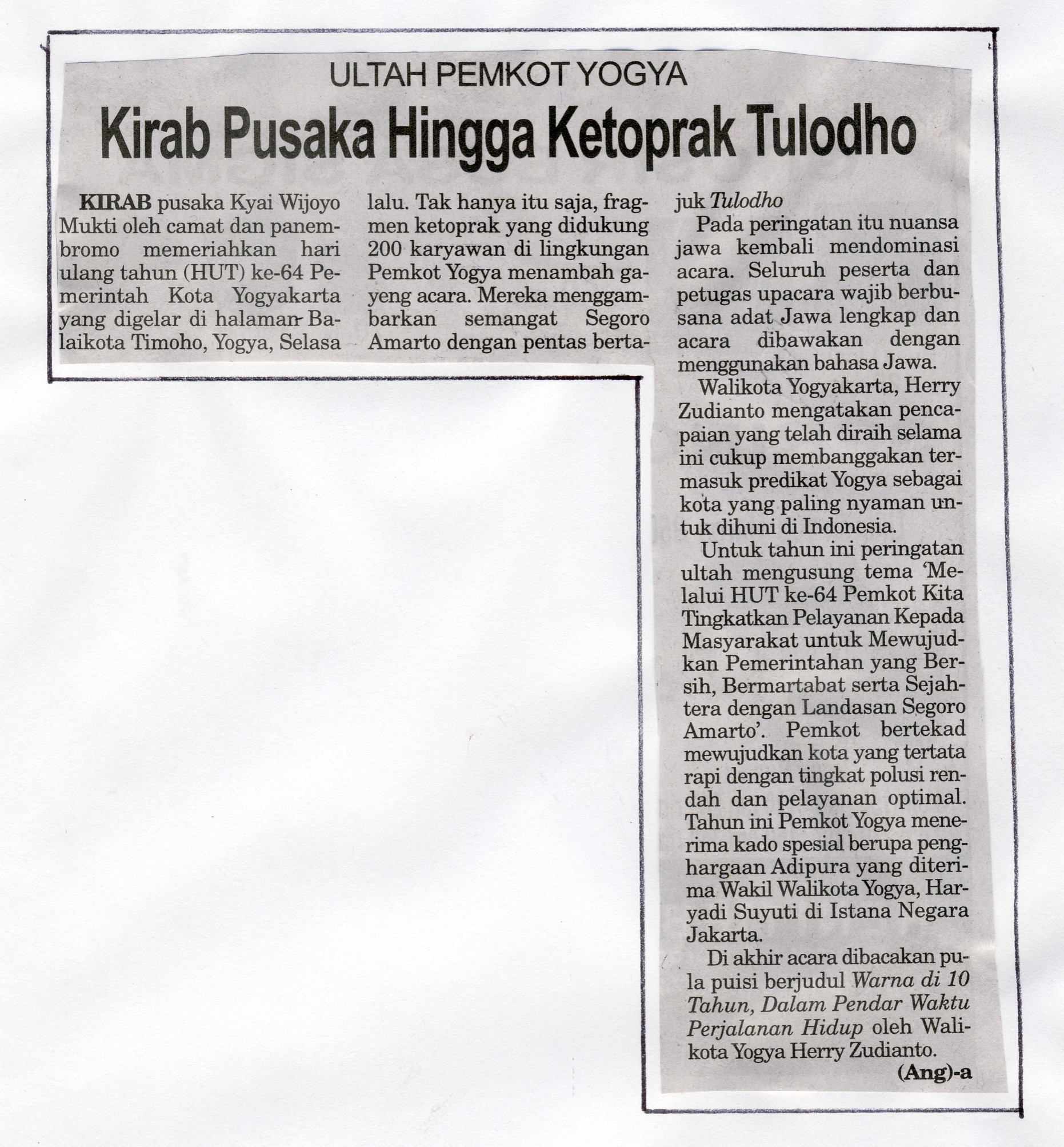 Kliping jogja terbaru