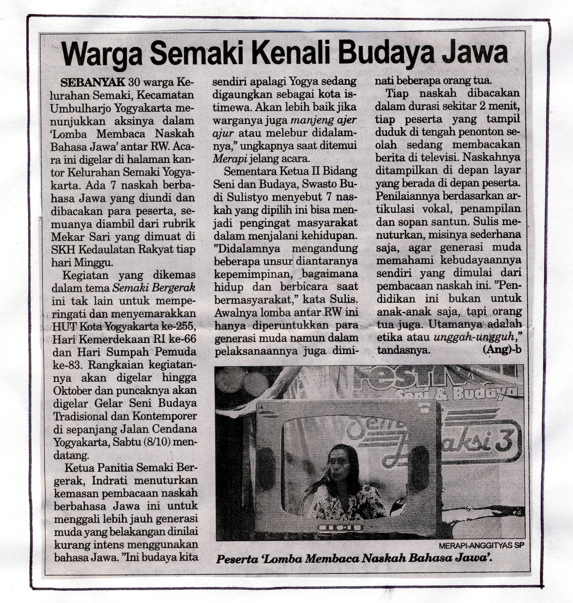 Kliping jogja terbaru