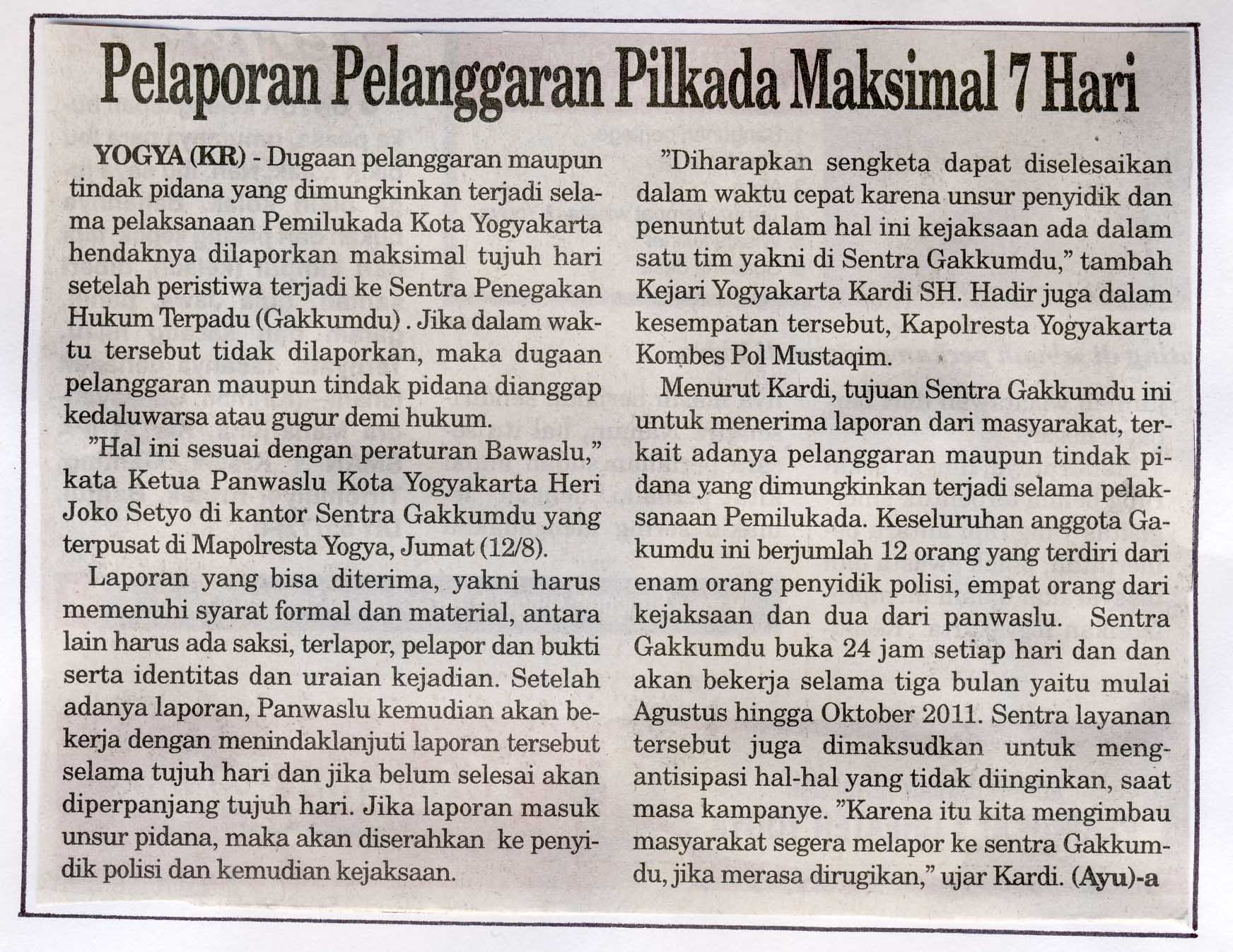 Kliping jogja terbaru