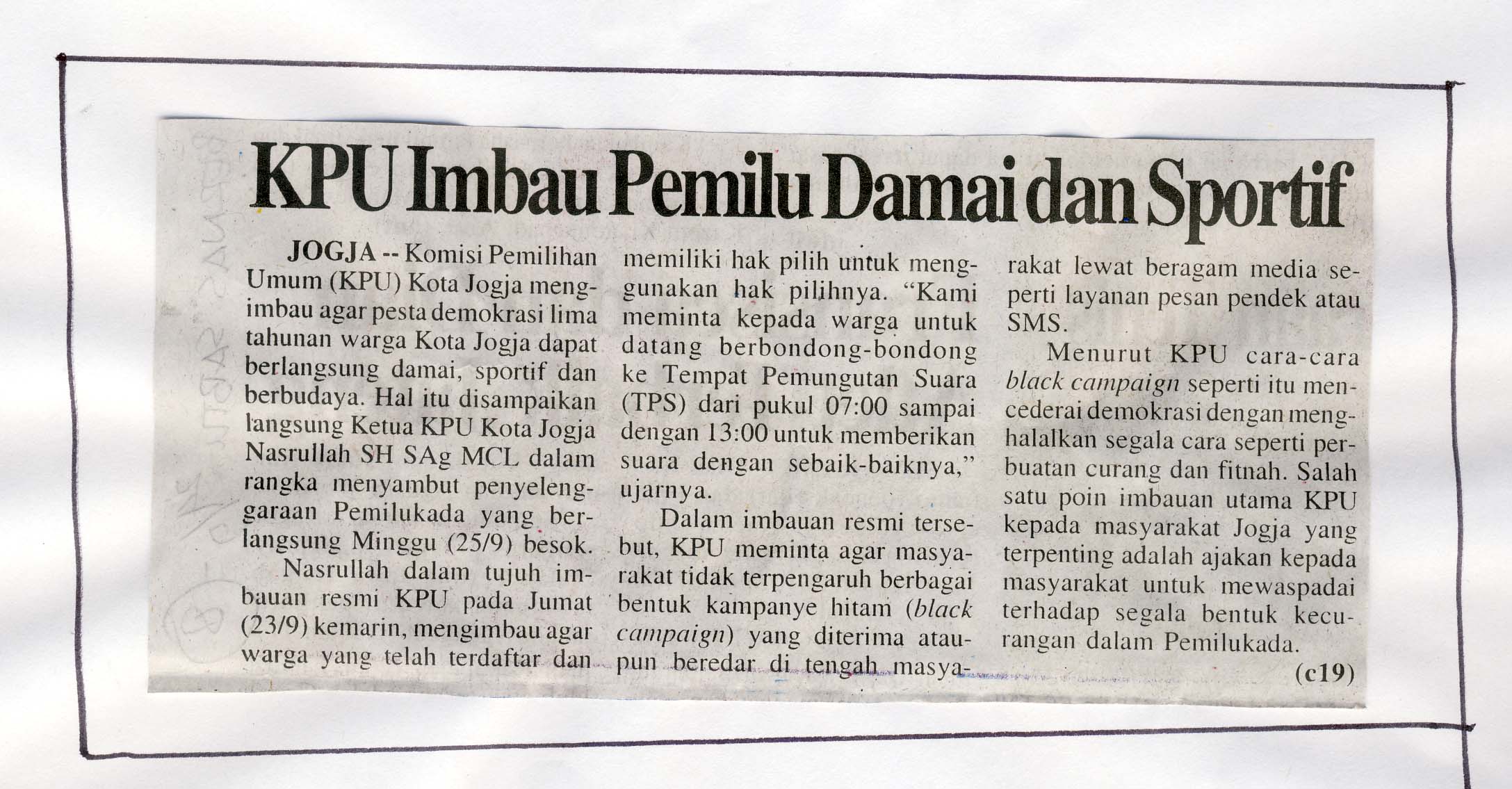 Kliping jogja terbaru
