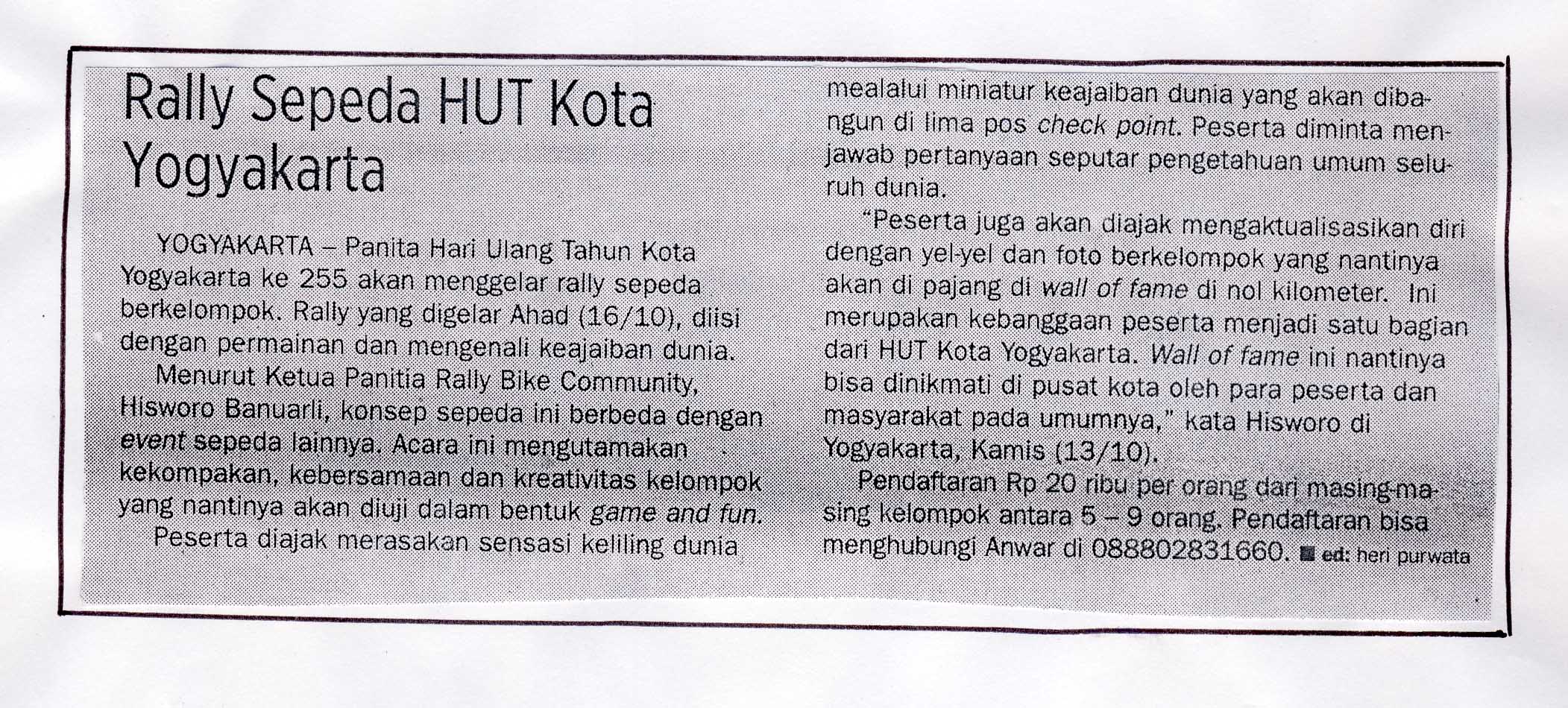 Kliping jogja terbaru