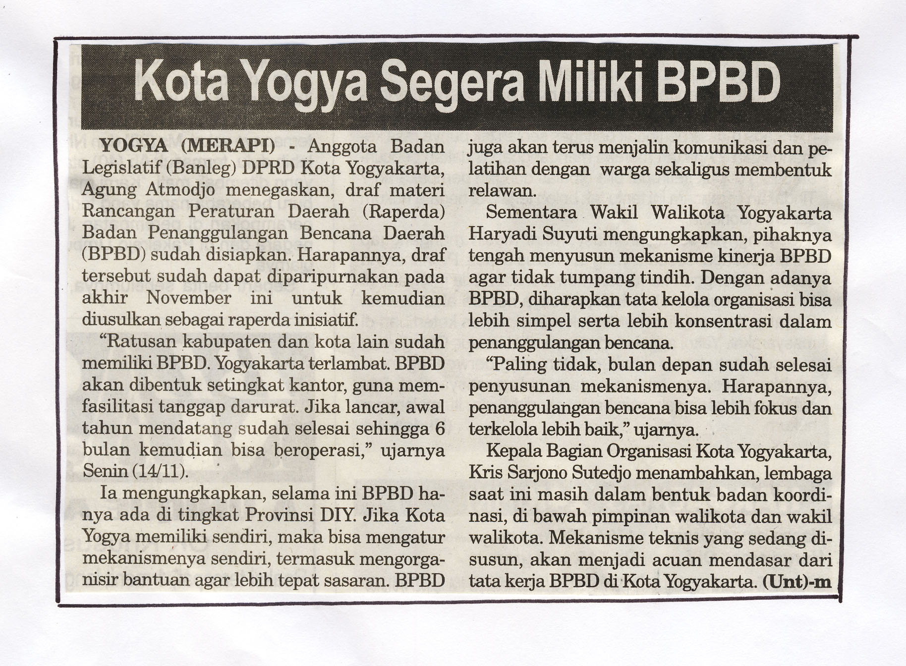 Kliping jogja terbaru