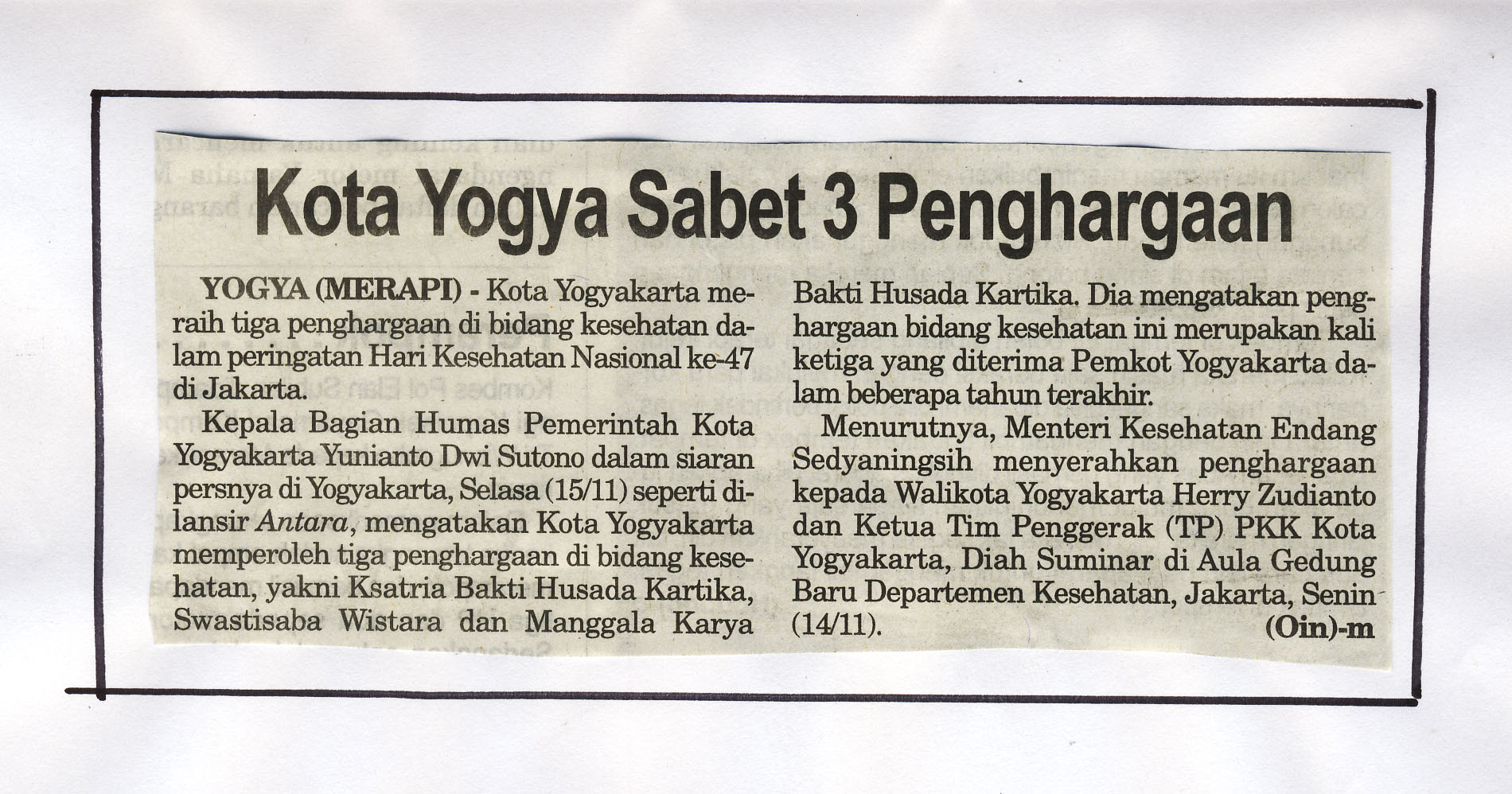 Kliping jogja terbaru