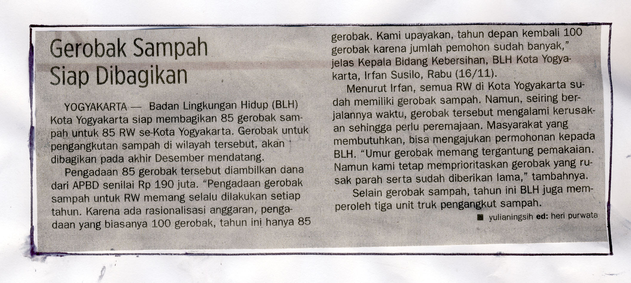 Kliping jogja terbaru