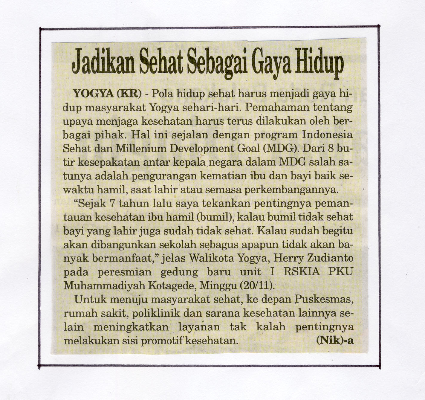 Kliping jogja terbaru