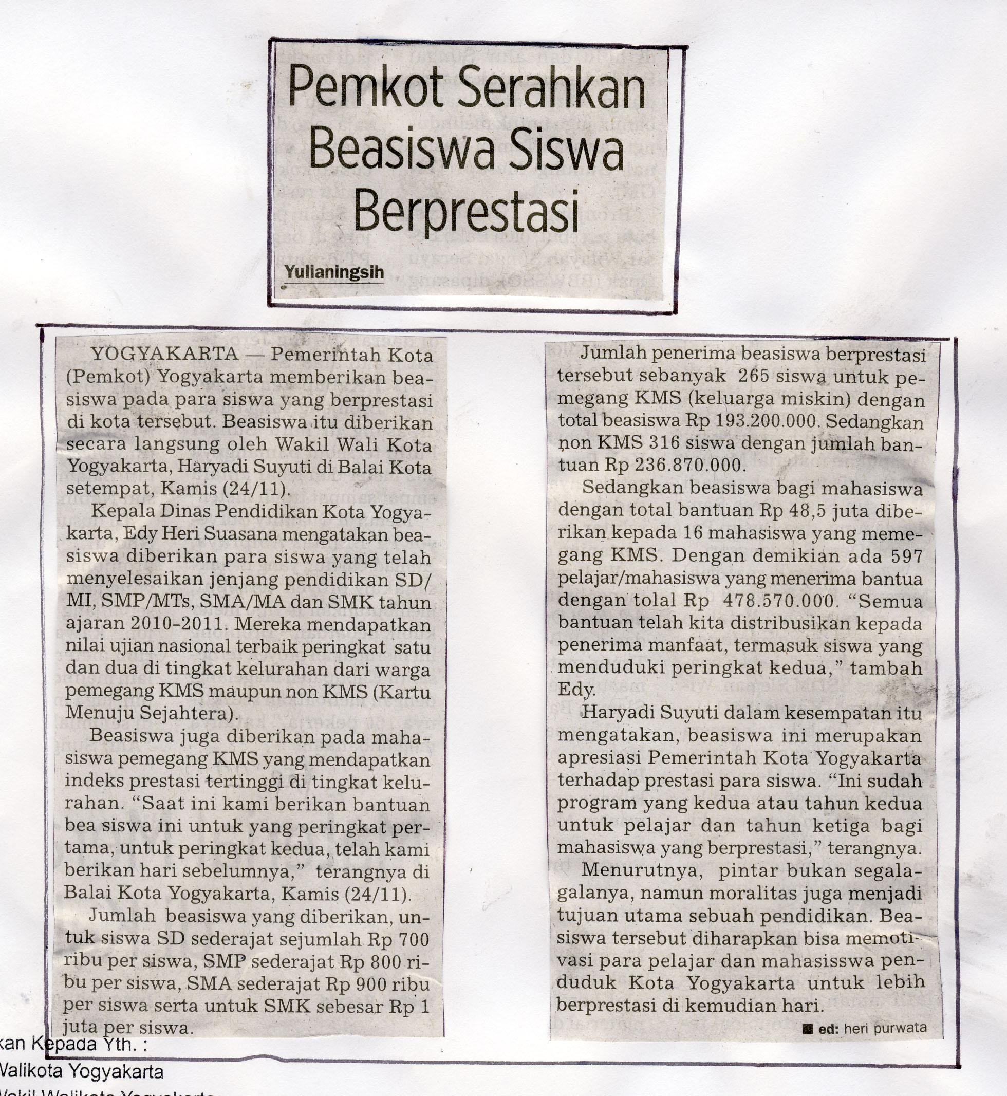 Kliping jogja terbaru