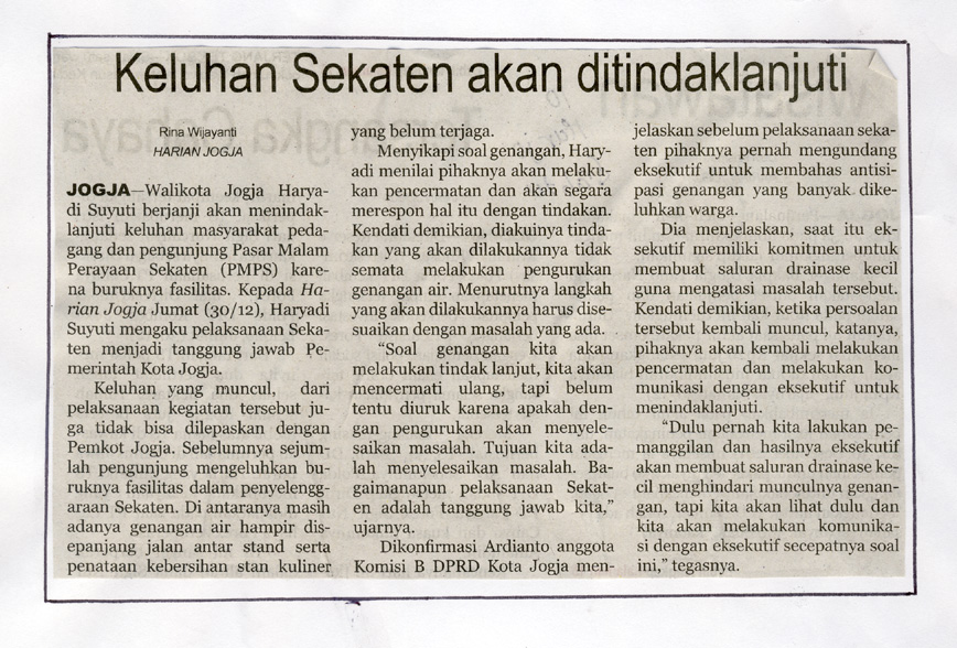 Kliping jogja terbaru