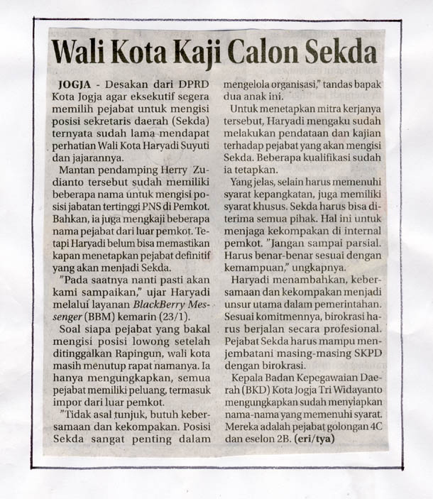 Kliping jogja terbaru