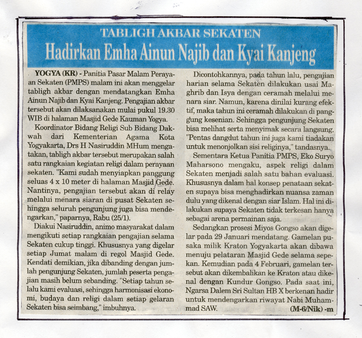 Kliping jogja terbaru