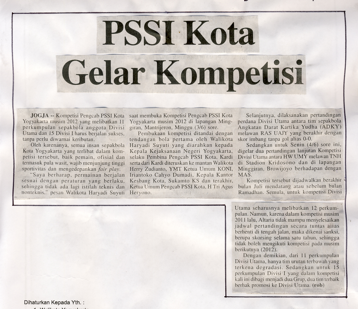 Kliping jogja terbaru
