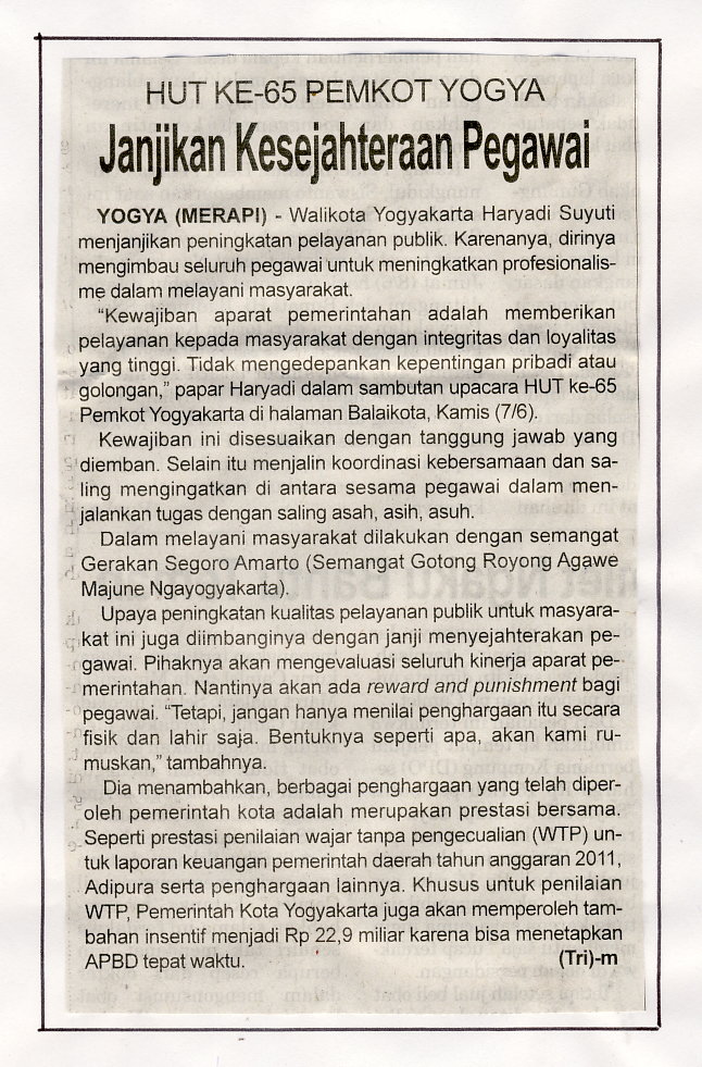 Kliping jogja terbaru