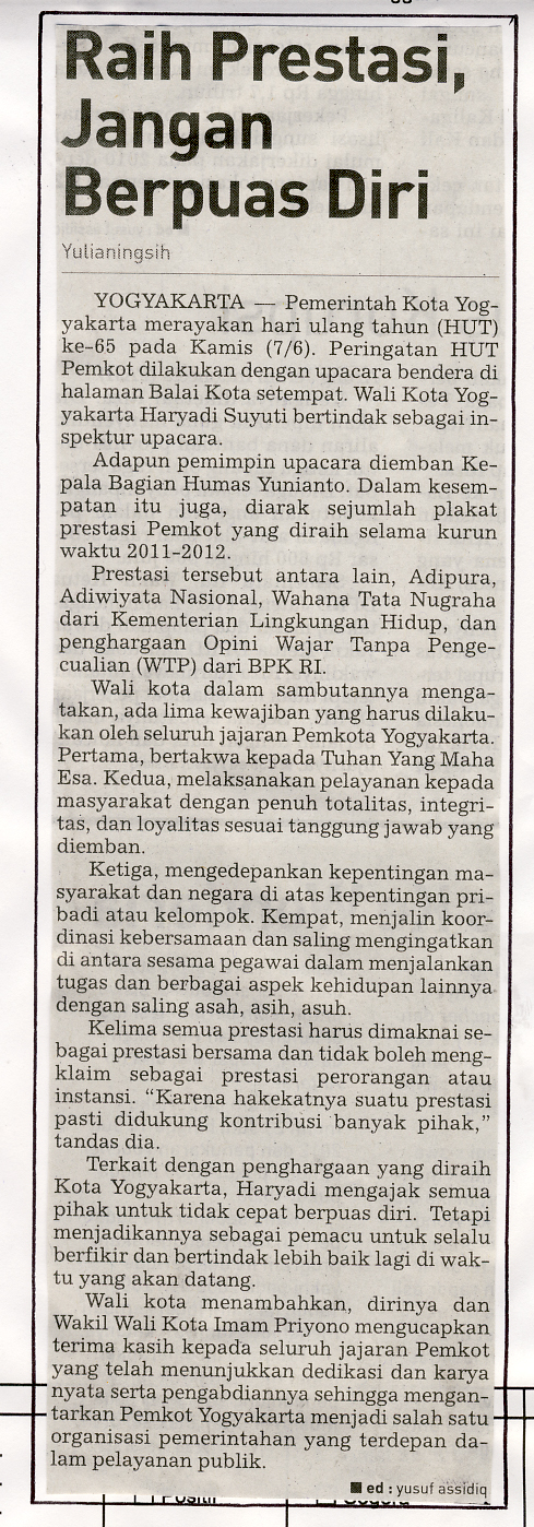 Kliping jogja terbaru