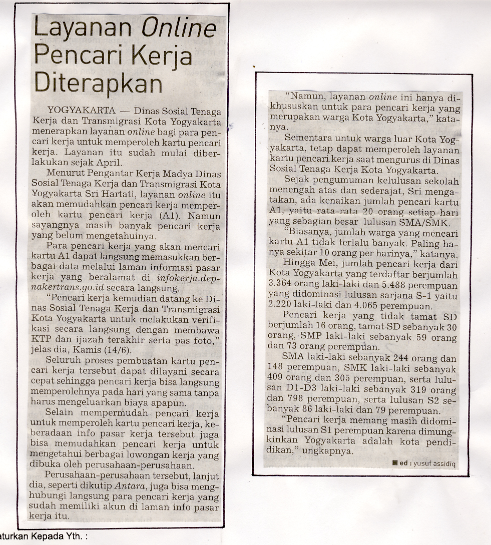 Kliping jogja terbaru