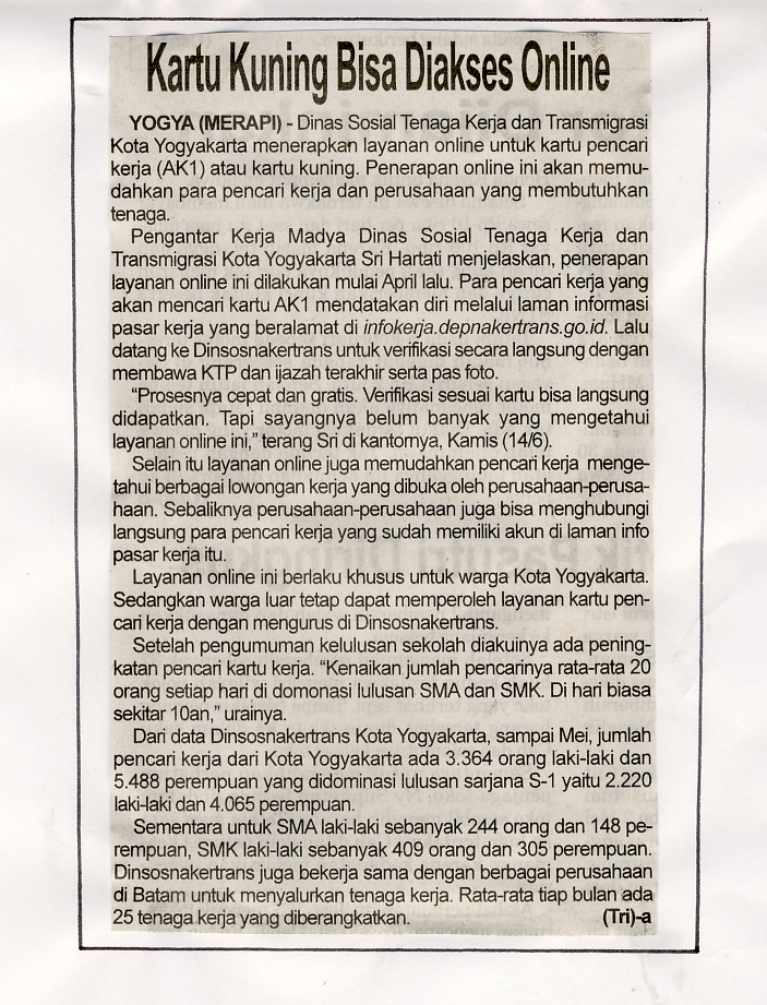 Kliping jogja terbaru