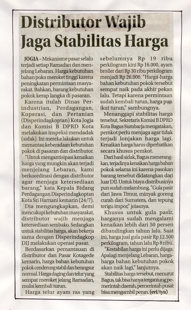 Kliping jogja terbaru