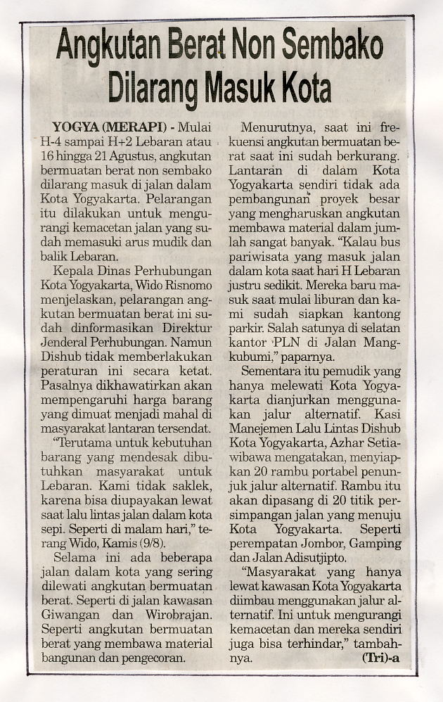 Kliping jogja terbaru