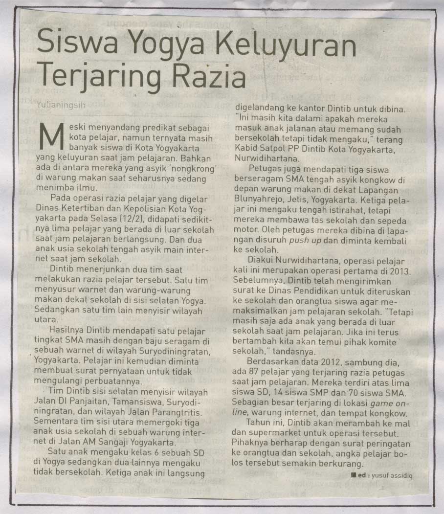 Kliping jogja terbaru