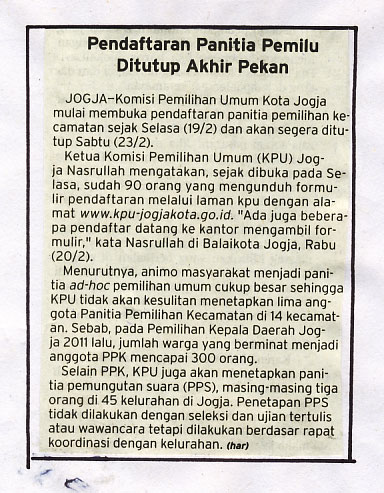 Kliping jogja terbaru