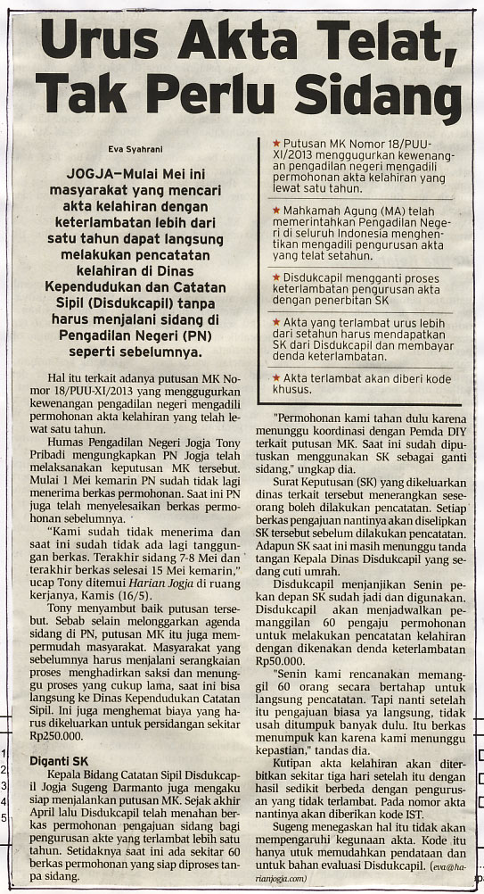 Kliping jogja terbaru