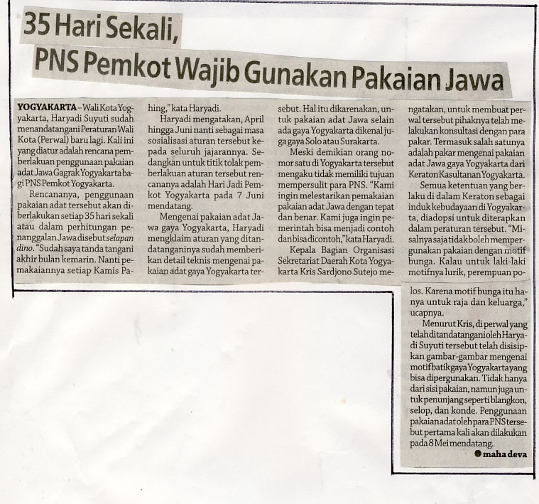 Kliping jogja terbaru