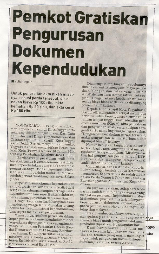 Kliping jogja terbaru