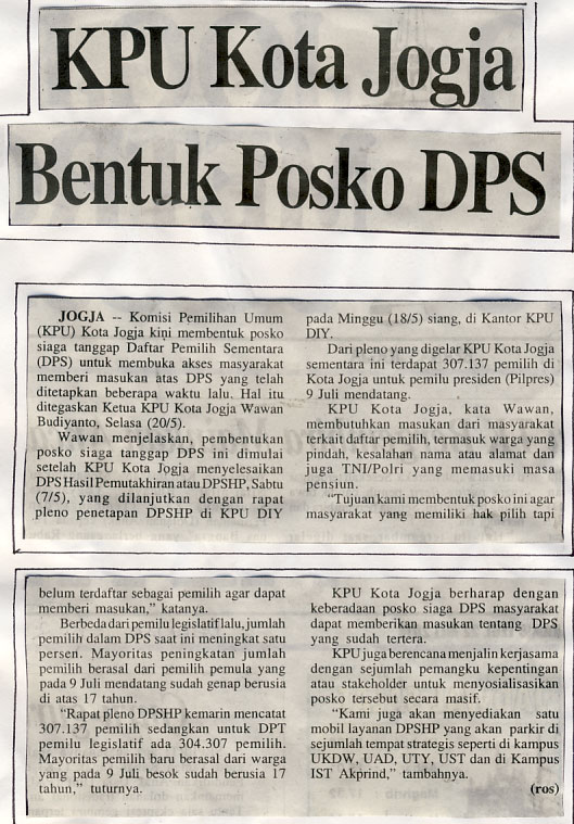 Kliping jogja terbaru