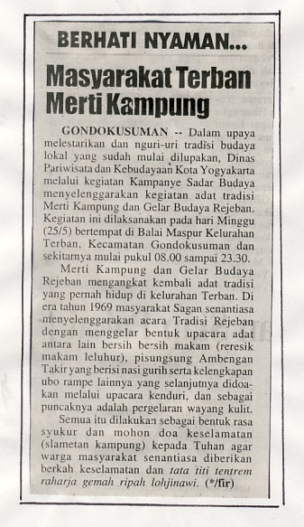 Kliping jogja terbaru