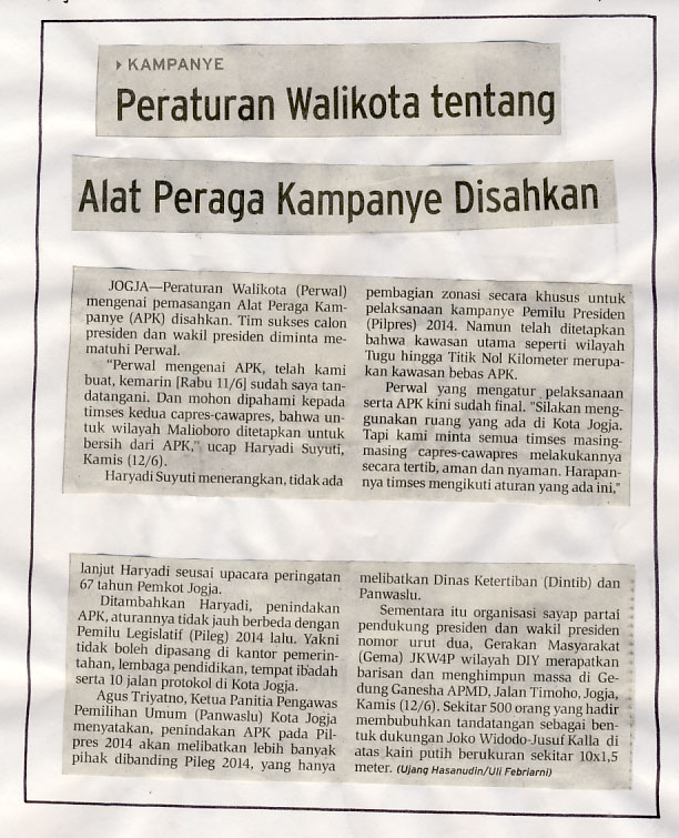 Kliping jogja terbaru