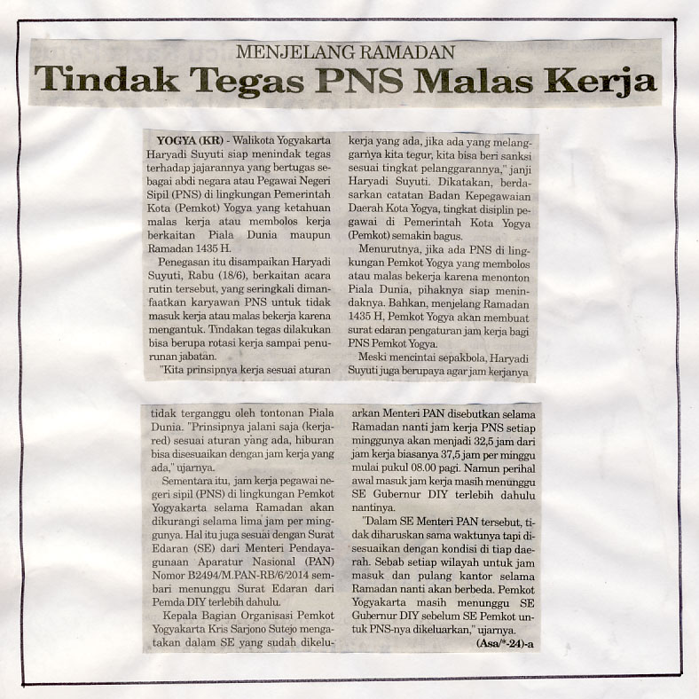 Kliping jogja terbaru