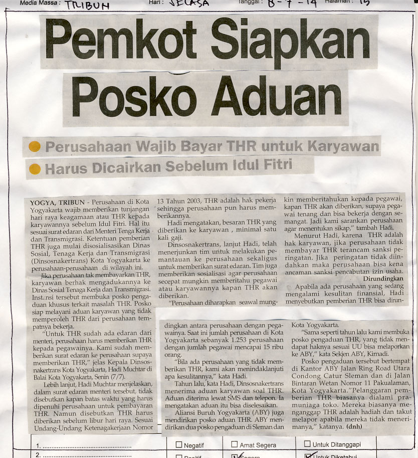 Kliping jogja terbaru
