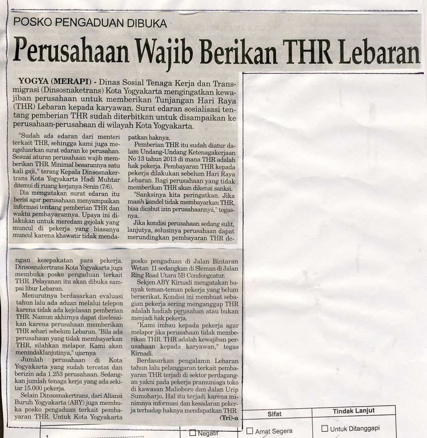 Kliping jogja terbaru