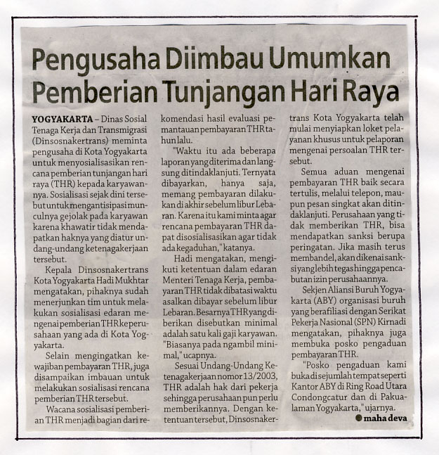 Kliping jogja terbaru
