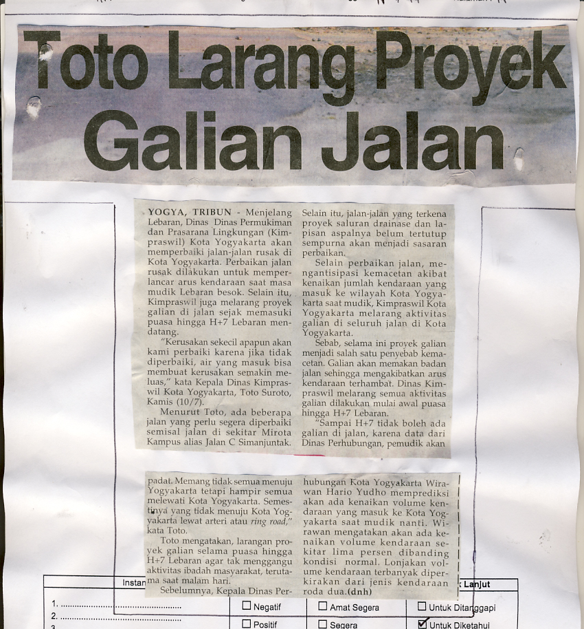 Kliping jogja terbaru