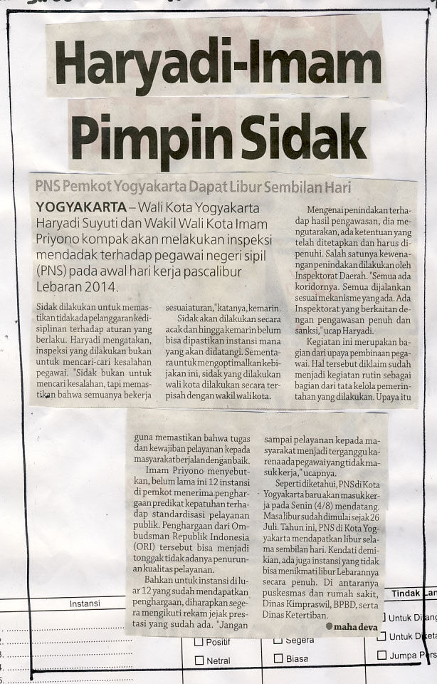 Kliping jogja terbaru