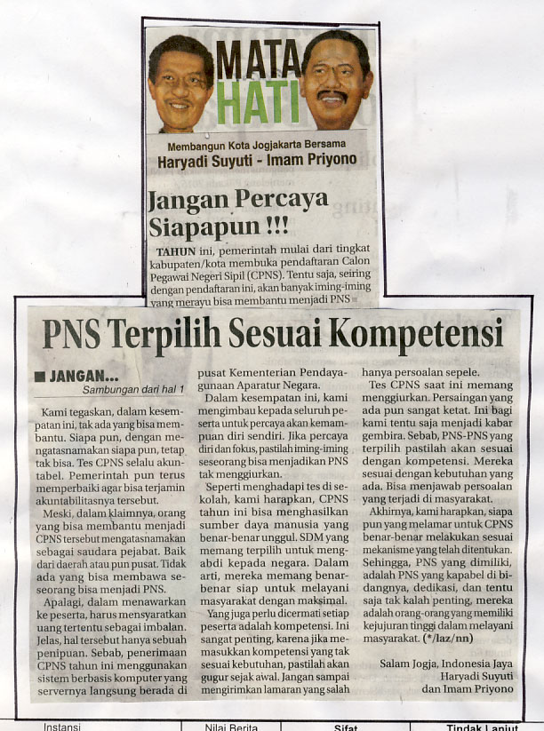 Kliping jogja terbaru