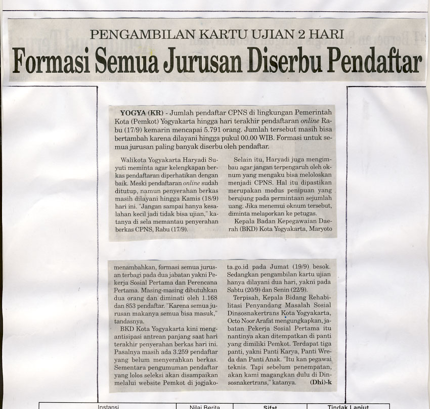 Kliping jogja terbaru