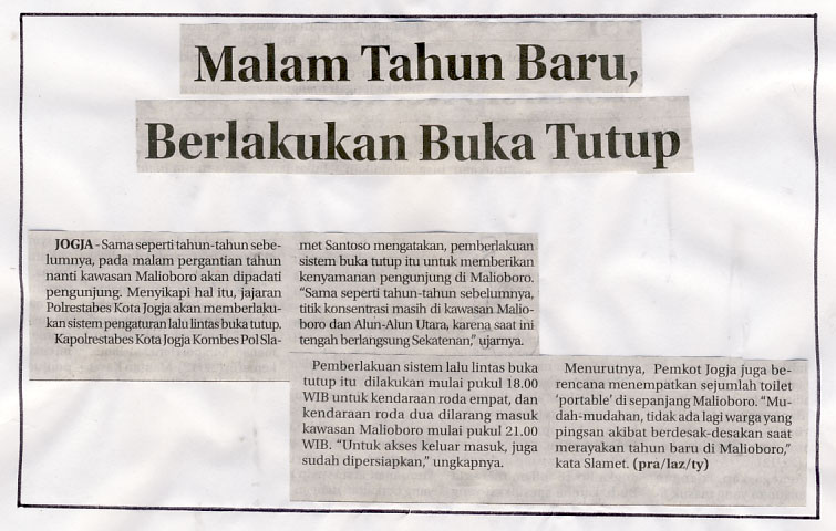 Kliping jogja terbaru