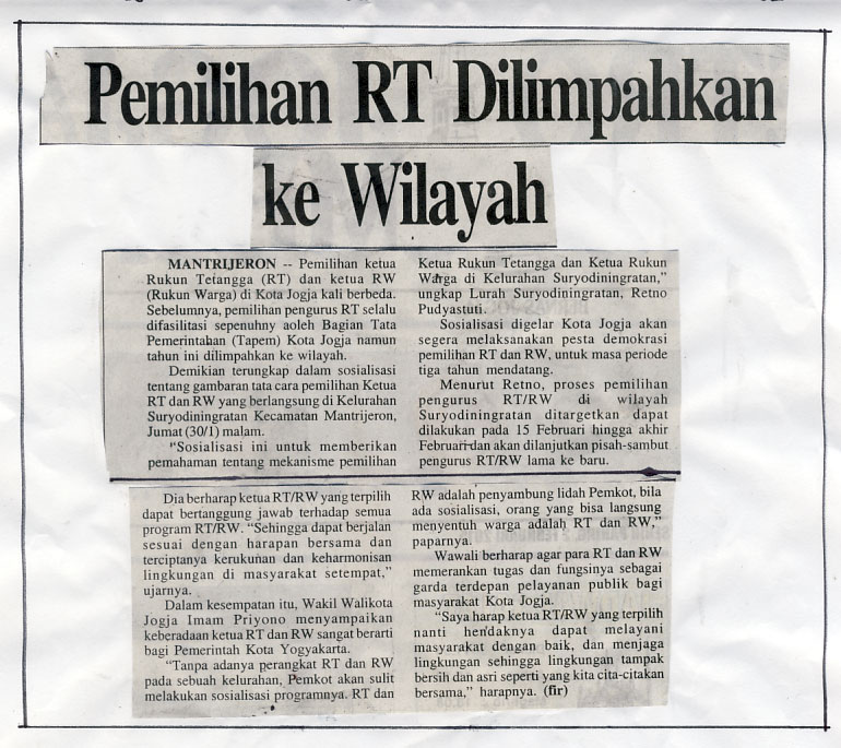 Kliping jogja terbaru