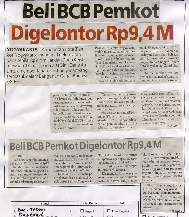 Kliping jogja terbaru