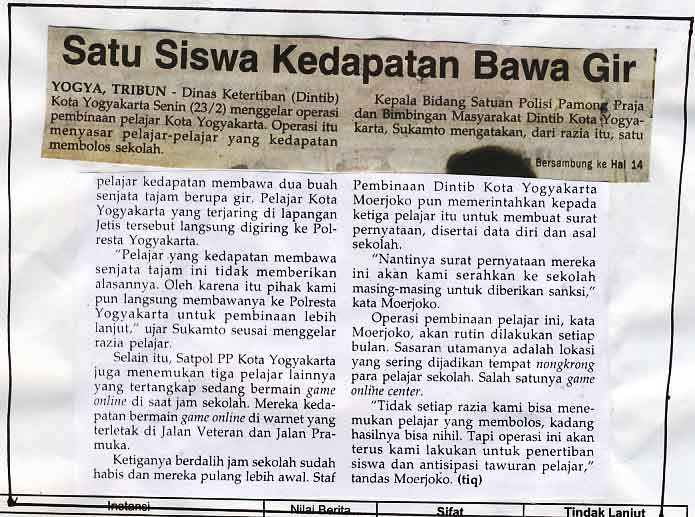 Kliping jogja terbaru