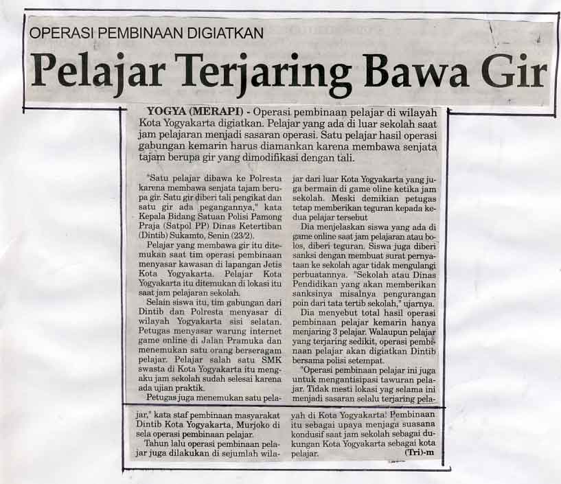 Kliping jogja terbaru
