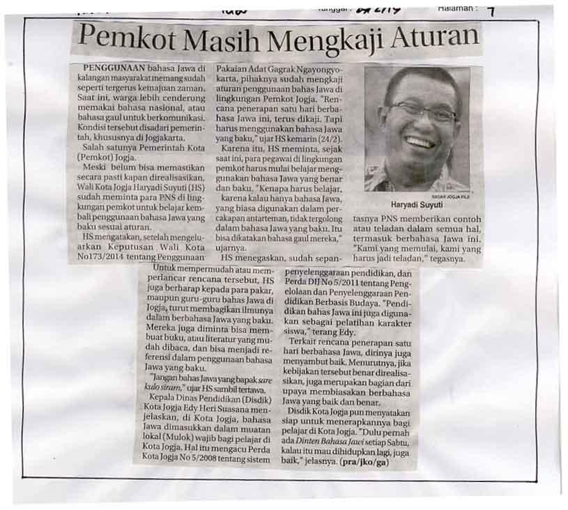 Kliping jogja terbaru