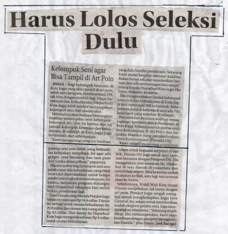 Kliping jogja terbaru
