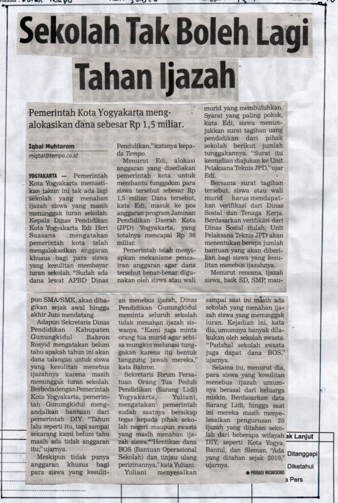 Kliping jogja terbaru