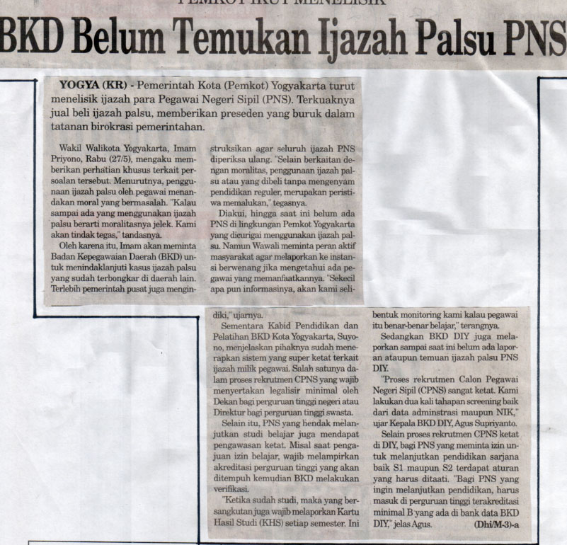 Kliping jogja terbaru