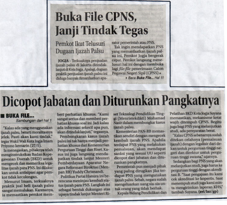 Kliping jogja terbaru