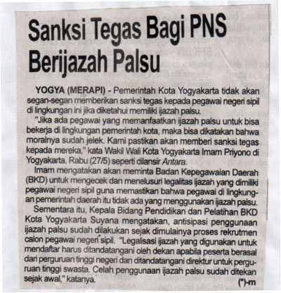 Kliping jogja terbaru