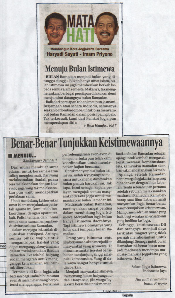 Kliping jogja terbaru