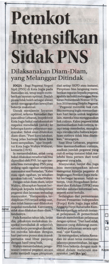 Kliping jogja terbaru